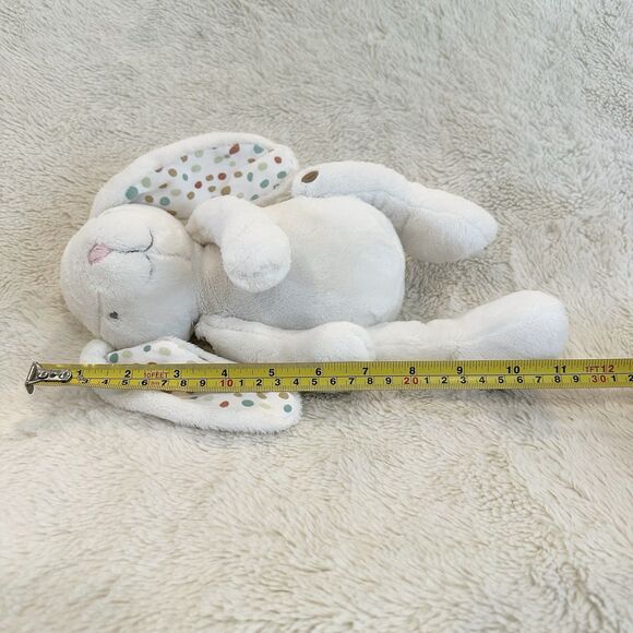 Munequitas White Bunny Rabbit Polka Dot Plush Ears Spot Cherish Friends Lovey - Picture 5 of 5